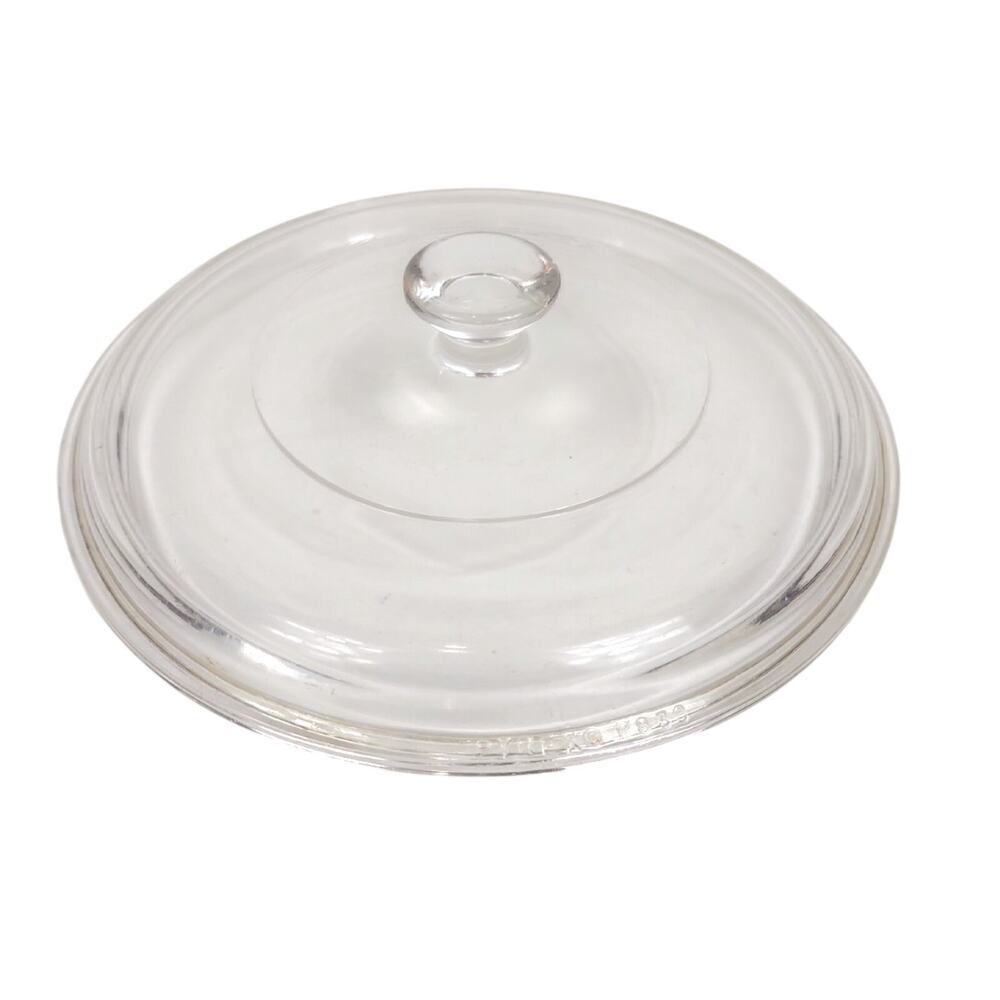 Pyrex P-83-C Vintage Clear Round Replacement Glass Lid 6.25" Lip 6.75" Total